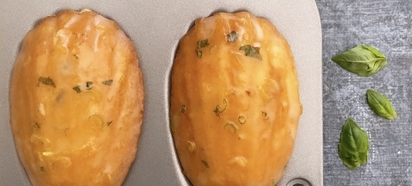 Madeleines citron basilic